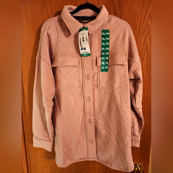 NEW - XL LAZYPANTS Shacket - Light Pink - Picture 1 of 3